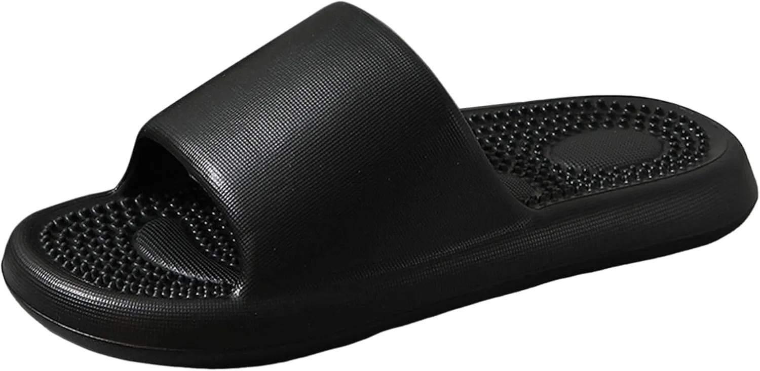 Indoor Slippers Comfortable Quick Drying Shower Slippers Shower Sandals House Shoes with Low Arch Support