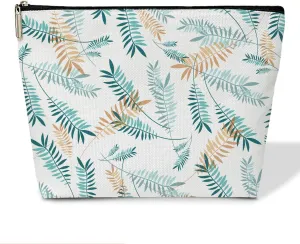 JRM620 Green Boho Makeup Pouch - Aesthetic Travel Skincare Bag with Cosmetic Accessories