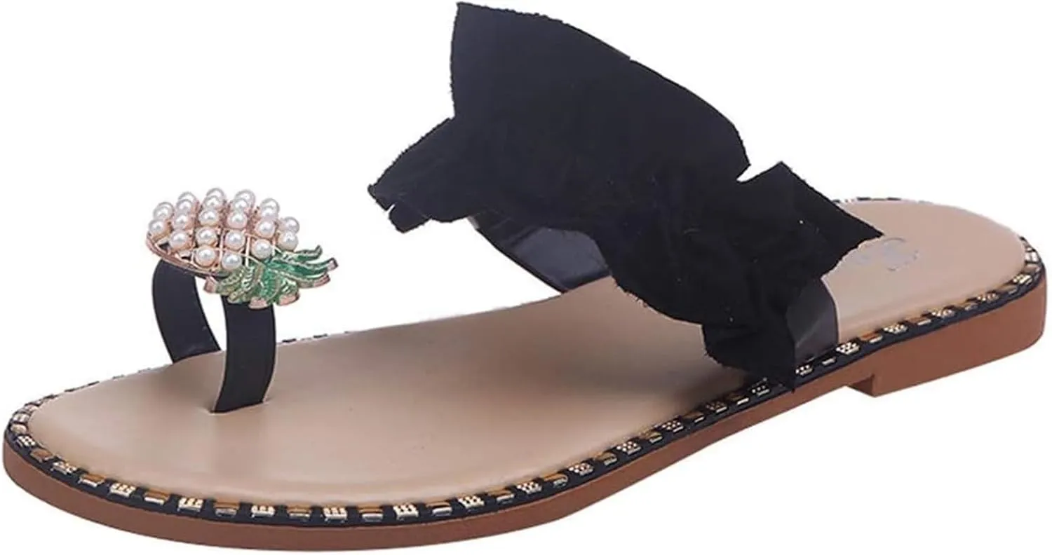 Ladmiple Cute Sandals for Women Arch Support Anti-Slip Slippers Breathable Platform Sandal Beach Roman Flip Flop Shoes