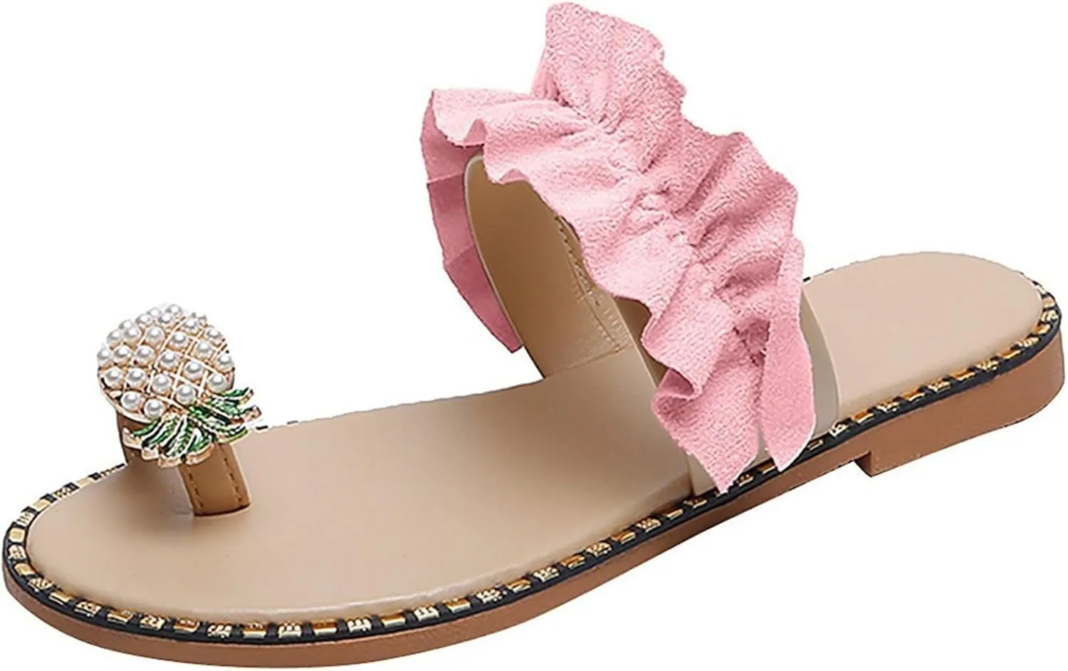Ladmiple Cute Sandals for Women Arch Support Anti-Slip Slippers Breathable Platform Sandal Beach Roman Flip Flop Shoes