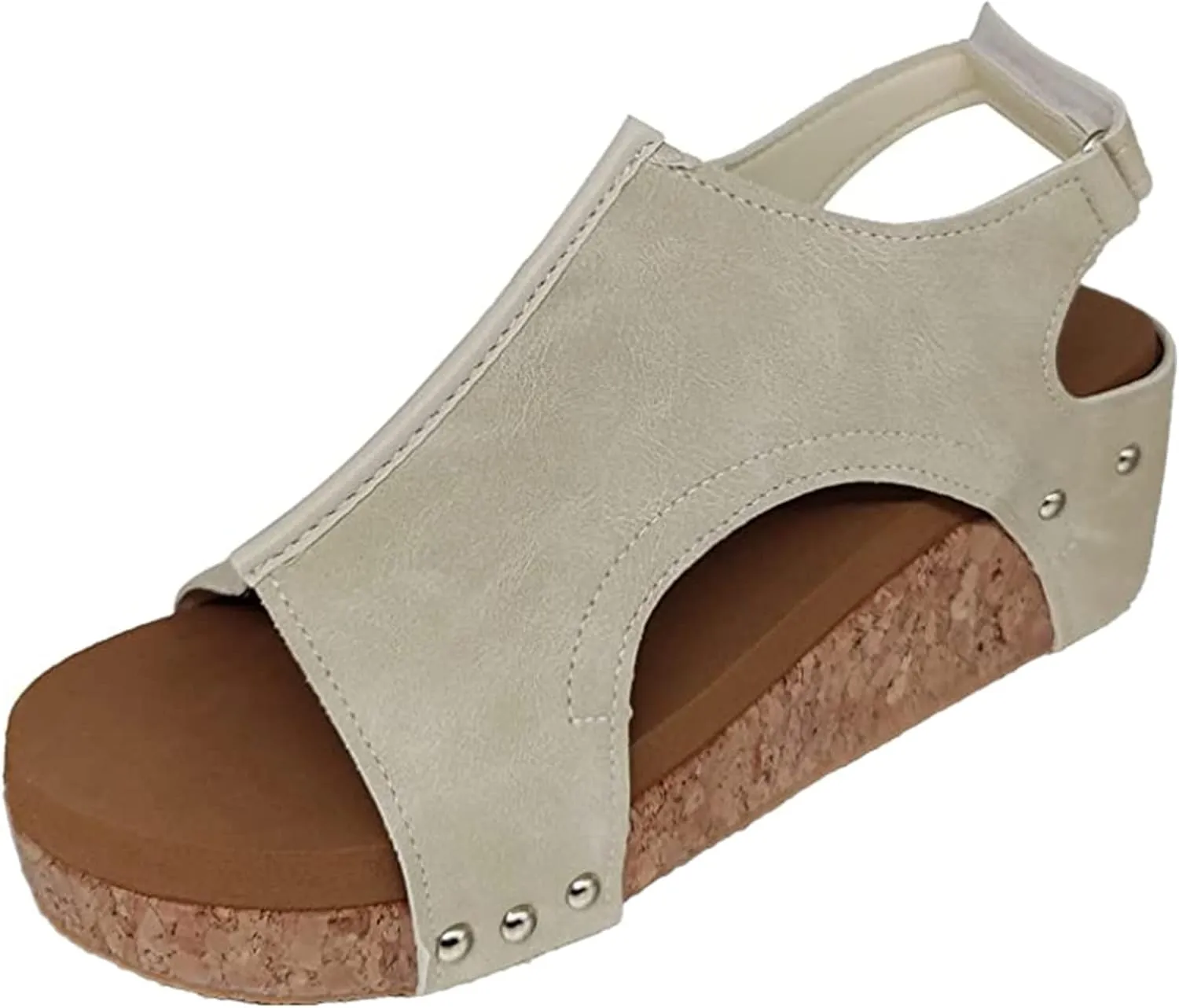 Ladmiple Sandals for Women Dressy Summer,Women's Comfy Espadrille Wedge Platform Sandals Ankle Buckle Open Toe Sandals