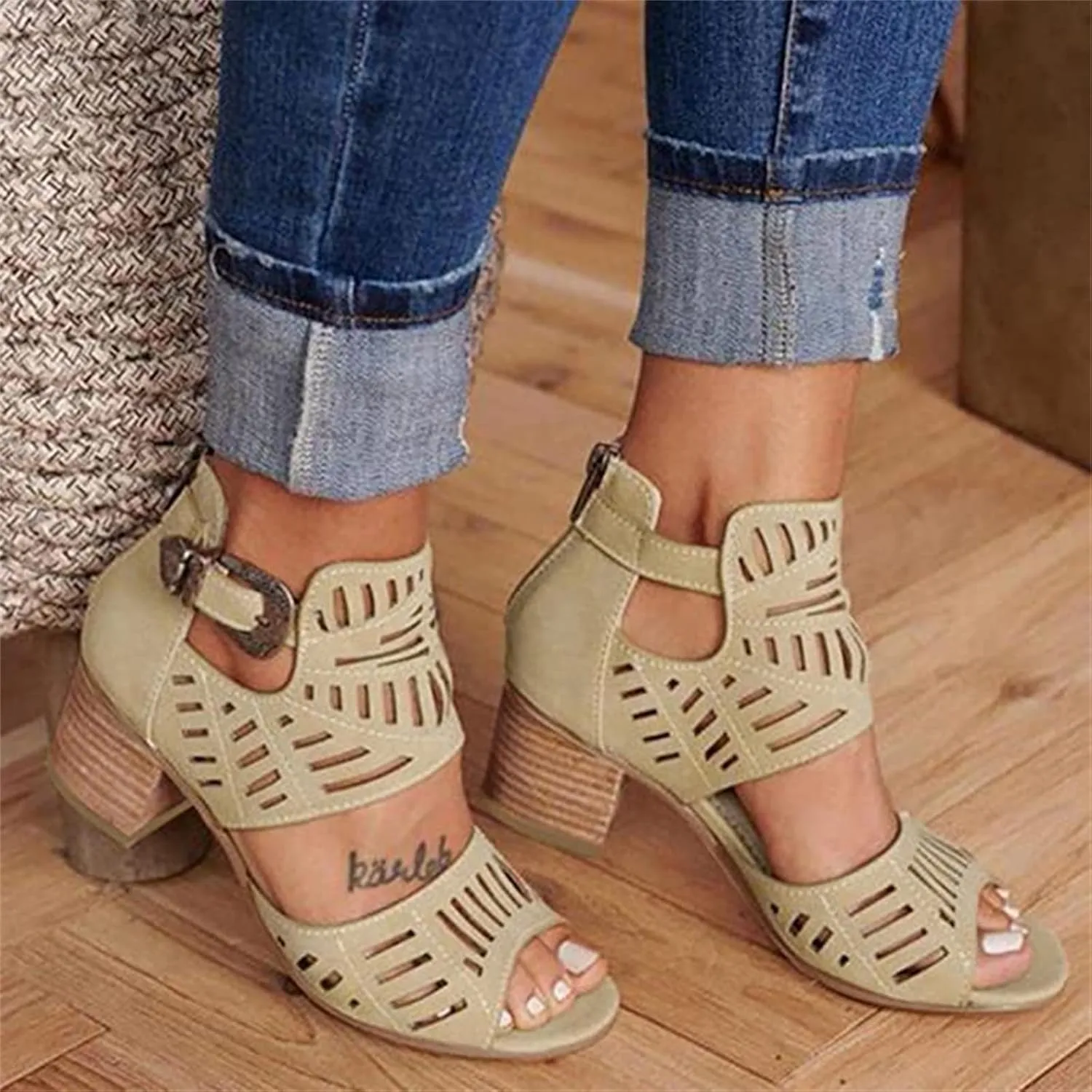 Ladmiple Sandals for Women Wedge,Womens 2023 Comfy Slip-On Sandal Casual Summer Beach Shoes Open Toe Espadrille Platform