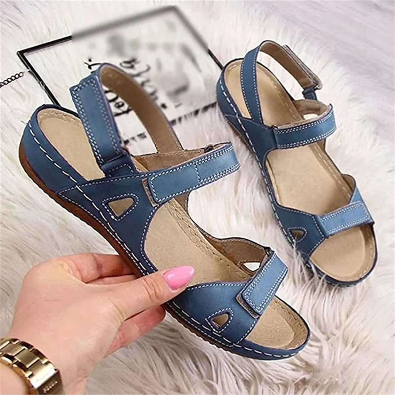 Ladmiple Summer Sandals for Women 2023 Wedge Flip Flops Platform Breathable Open Toe Dressy Comfort Orthopedic Sandals