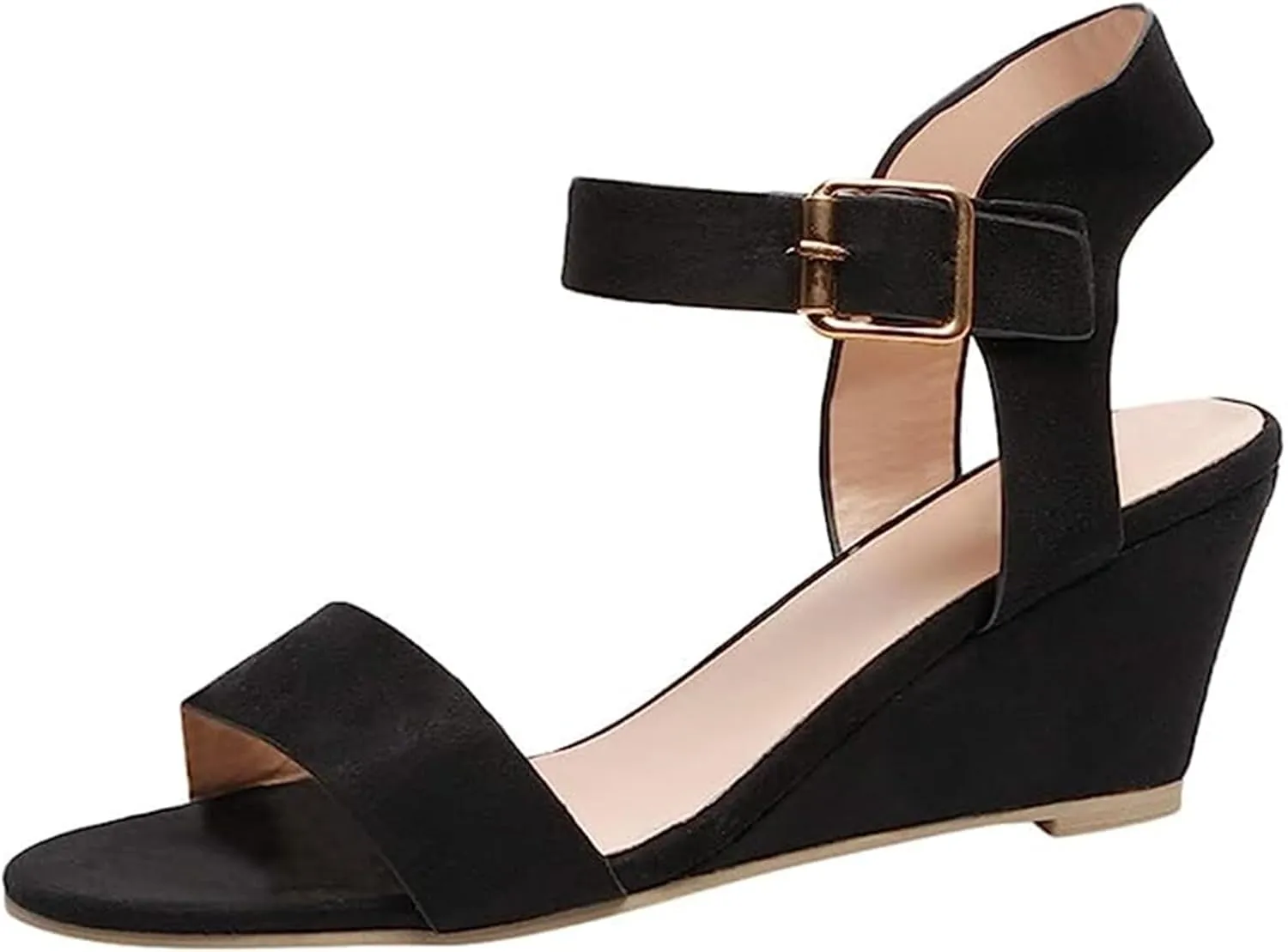 Ladmiple Wedge Sandals for Women,Womens 2023 Summer Comfy Slip-On Sandal Casual Beach Shoes Open Toe Espadrille Platform