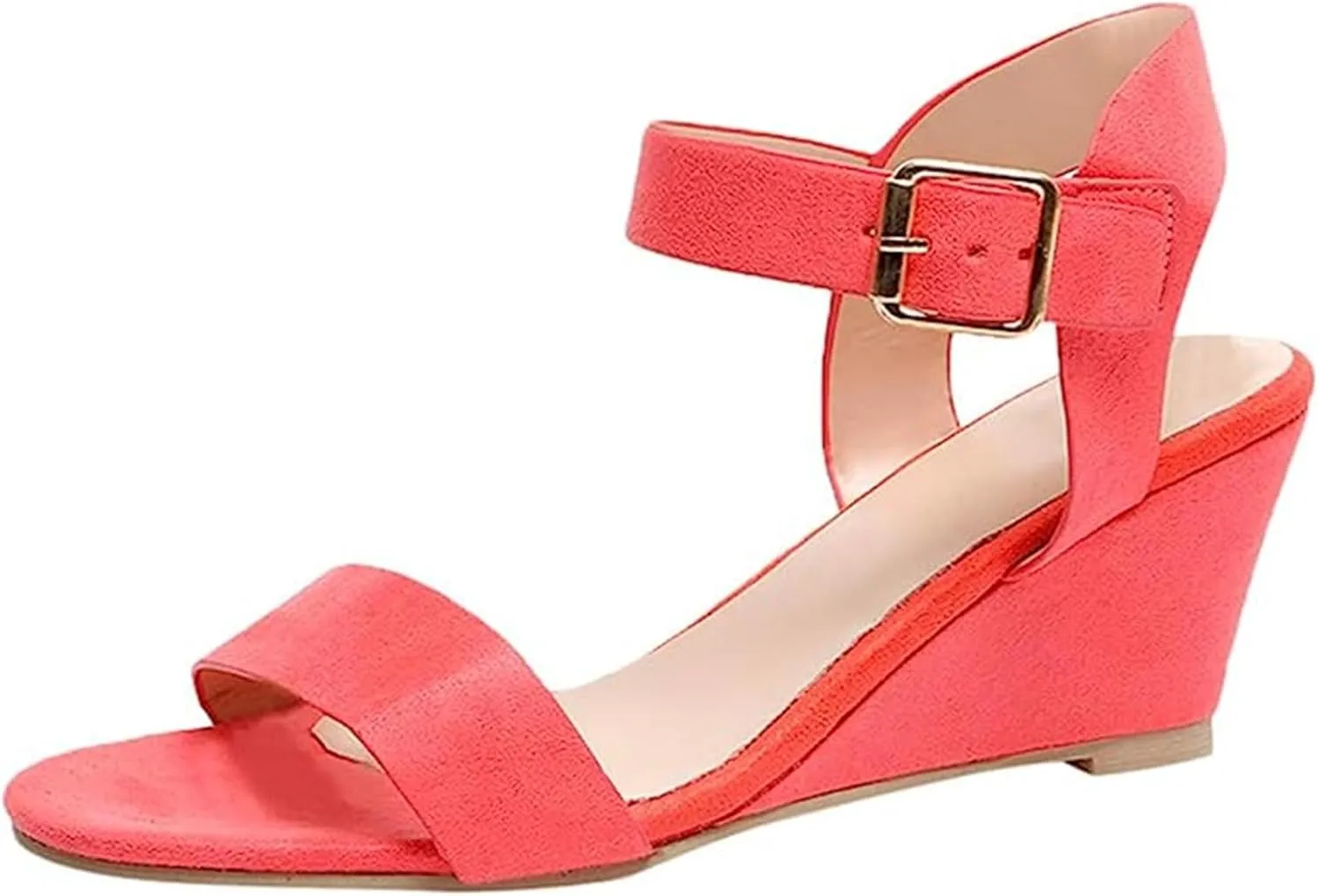 Ladmiple Wedge Sandals for Women,Womens 2023 Summer Comfy Slip-On Sandal Casual Beach Shoes Open Toe Espadrille Platform