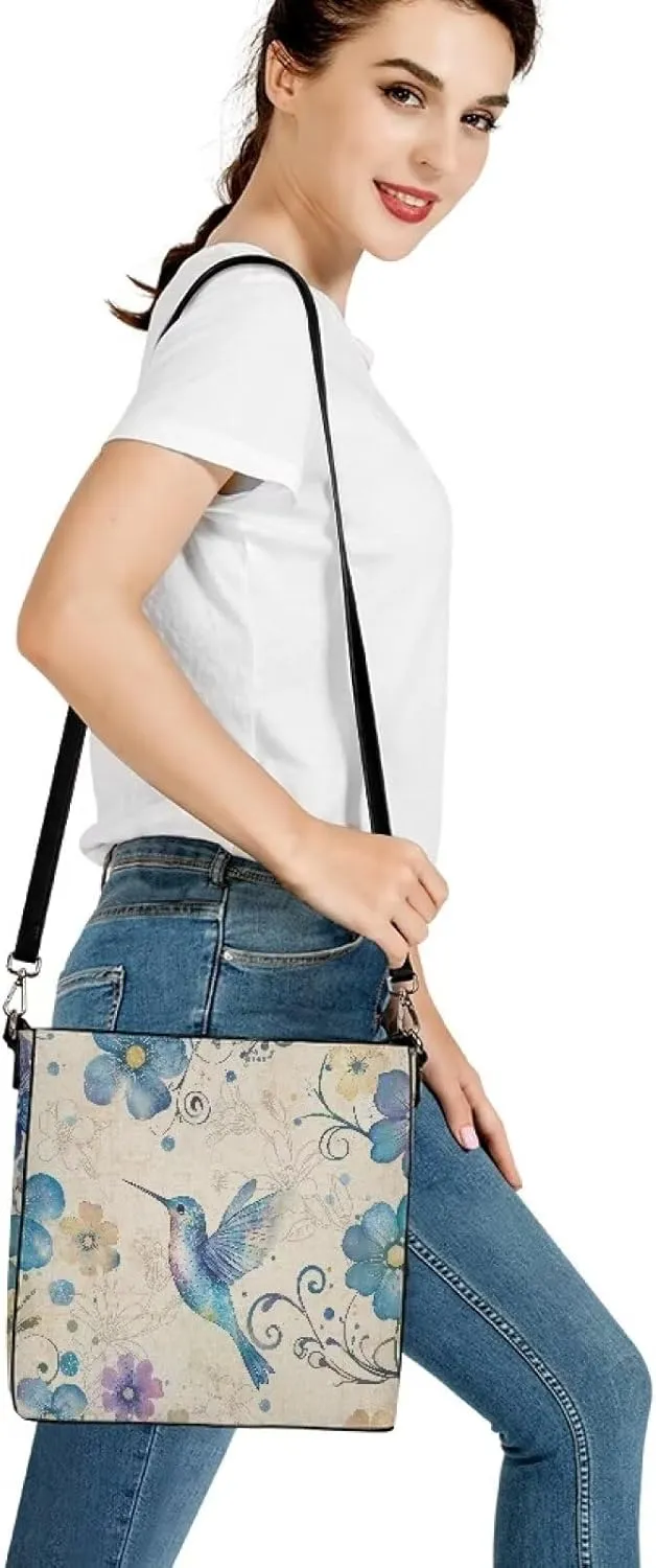 Leather Bucket Purse Fashion Bucket Bag for Women Shoulder Bag with Adjustable Strap Tote Handbag