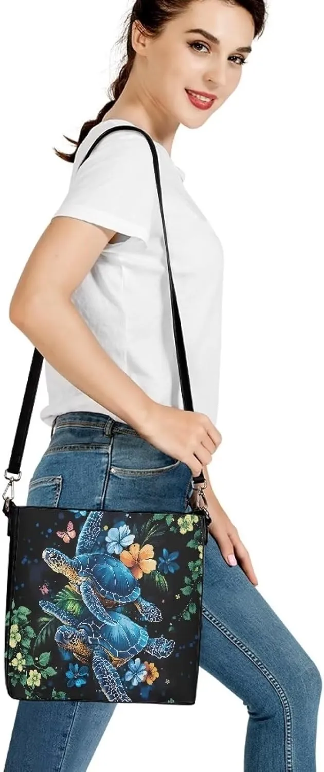 Leather Hobo Handbags, Shoulder Tote Bag Bucket Bags with 2 Straps for Women Top Handle Tote Crossbody Bags