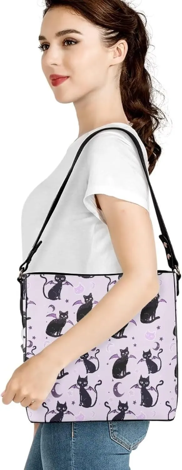 Leather Hobo Handbags, Shoulder Tote Bag Bucket Bags with 2 Straps for Women Top Handle Tote Crossbody Bags