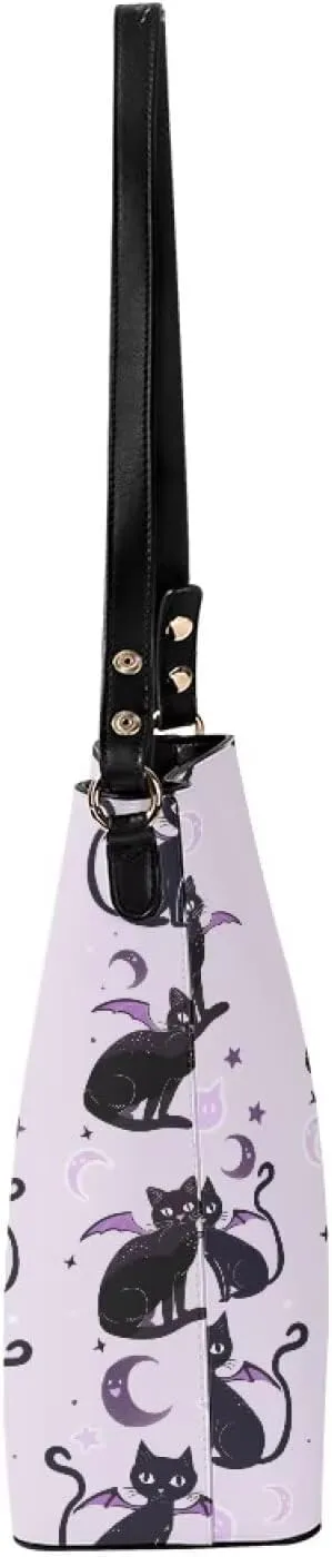 Leather Hobo Handbags, Shoulder Tote Bag Bucket Bags with 2 Straps for Women Top Handle Tote Crossbody Bags