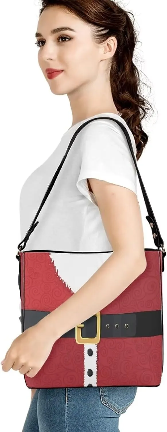 Leather Hobo Handbags, Shoulder Tote Bag Bucket Bags with 2 Straps for Women Top Handle Tote Crossbody Bags