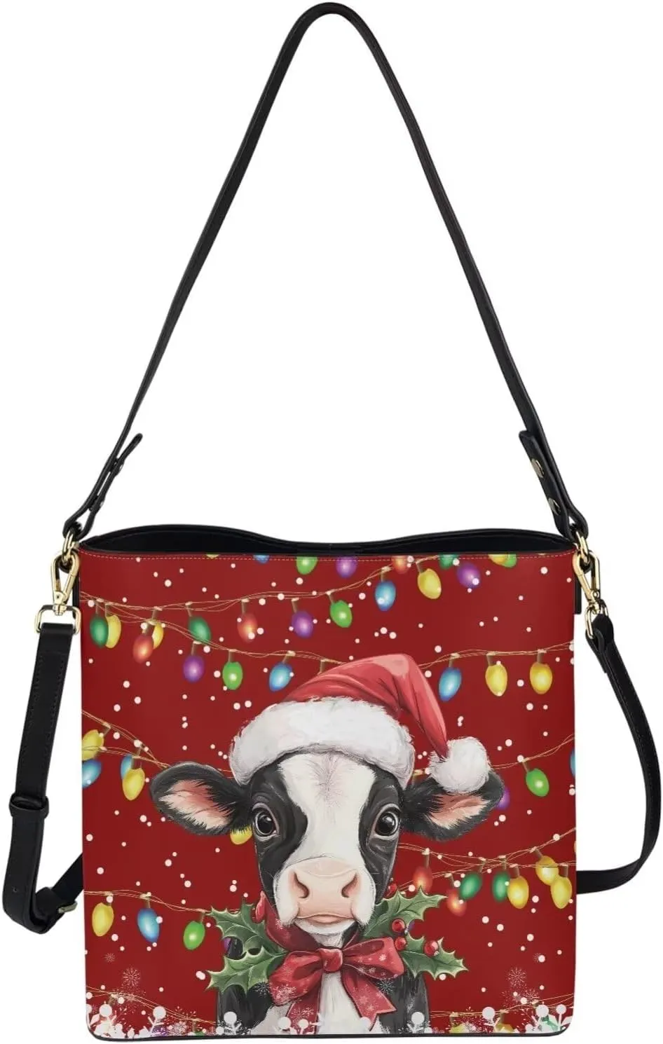 Leather Hobo Handbags, Shoulder Tote Bag Bucket Bags with 2 Straps for Women Top Handle Tote Crossbody Bags