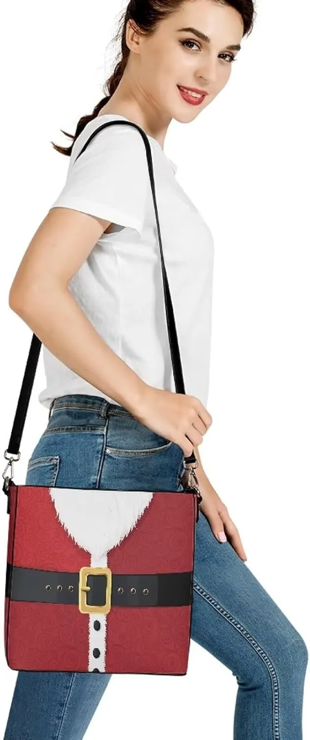Leather Hobo Handbags, Shoulder Tote Bag Bucket Bags with 2 Straps for Women Top Handle Tote Crossbody Bags