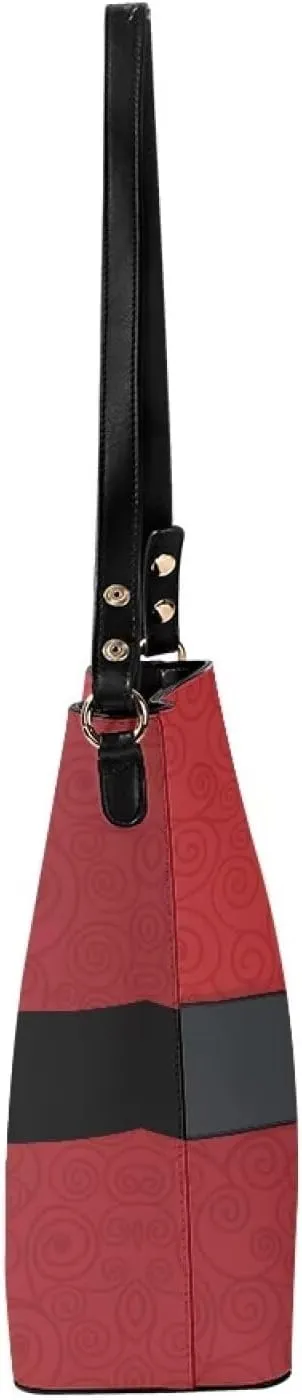 Leather Hobo Handbags, Shoulder Tote Bag Bucket Bags with 2 Straps for Women Top Handle Tote Crossbody Bags