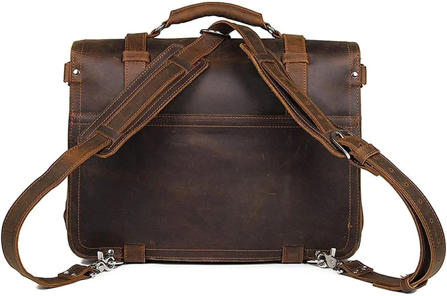Leather Laptop Business Briefcase Shoulder Tote Bag Briefcases for Men