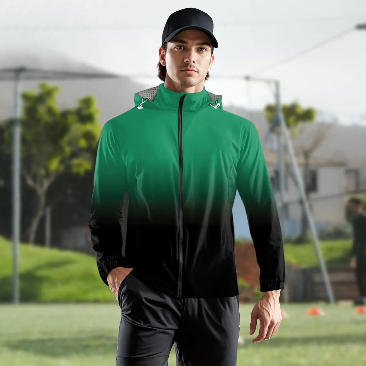 Light Weight Rain Jackets Men Water Resistant Windbreaker Breathable Golf Raincoats Outdoor