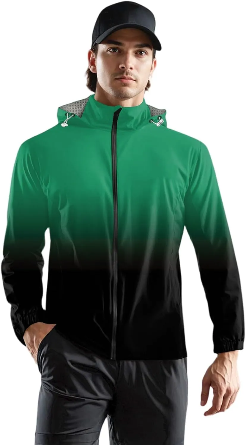 Light Weight Rain Jackets Men Water Resistant Windbreaker Breathable Golf Raincoats Outdoor