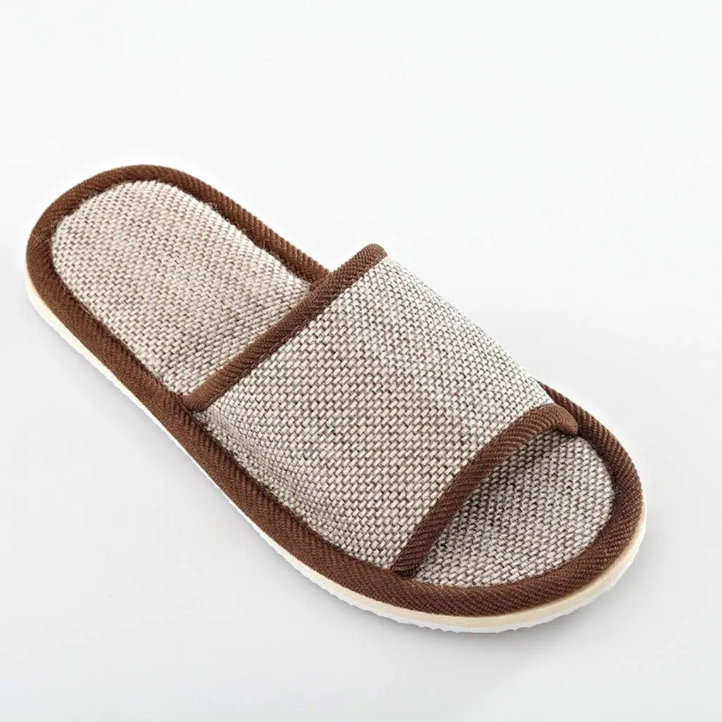 Linen Fabric Slippers Sandals Floor Couples Indoor Flat Mens Womens Slippers Fashion Home Shoes Casual Women's slipper