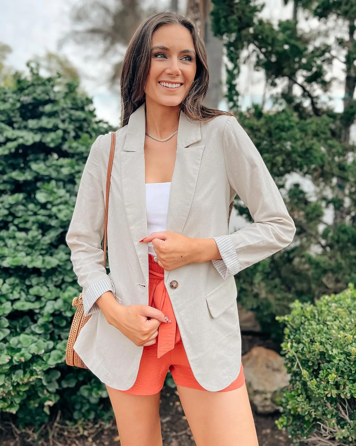 luvamia Blazers for Women Business Casual Dressy Work Fashion Lightweight Spring Summer Linen Unlined 2025 Suit Jackets