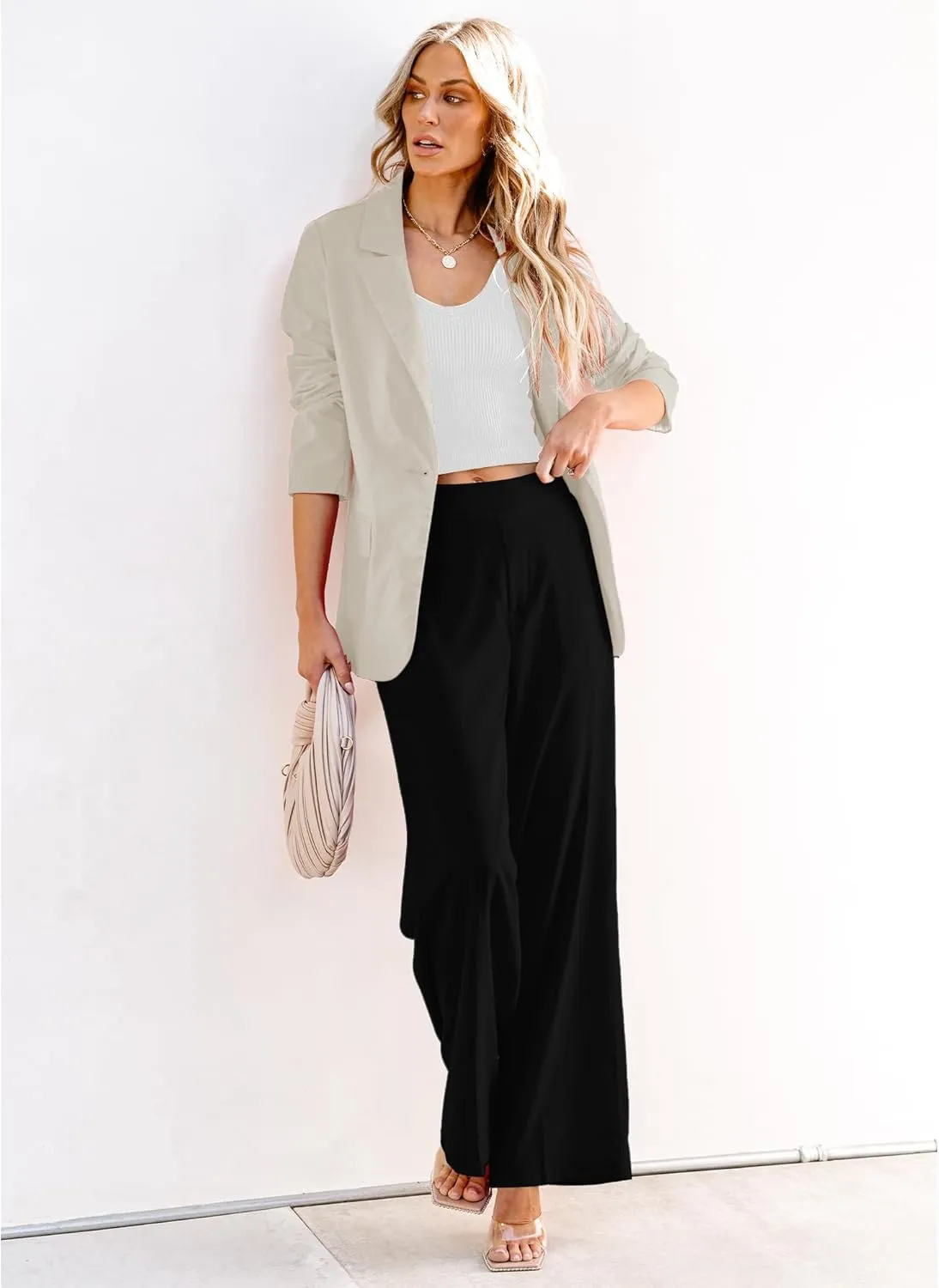 luvamia Blazers for Women Business Casual Dressy Work Fashion Lightweight Spring Summer Linen Unlined 2025 Suit Jackets
