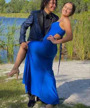 Luxurious Royal Blue Mermaid Prom Dress,Royal Blue Evening Dress       S5127