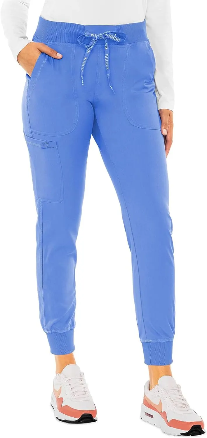 Med Couture Scrub Pants for Women Jogger Pant with 5 Pockets, Lightweight, Ultra Soft, 2-Way Stretch Fabric - MC7710