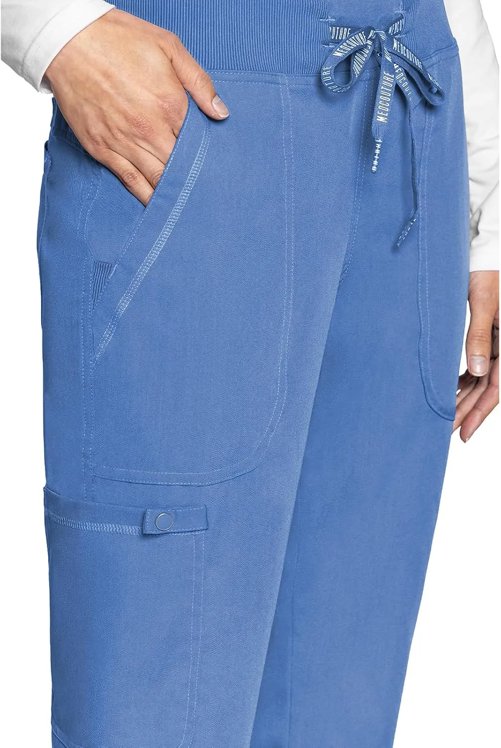 Med Couture Scrub Pants for Women Jogger Pant with 5 Pockets, Lightweight, Ultra Soft, 2-Way Stretch Fabric - MC7710