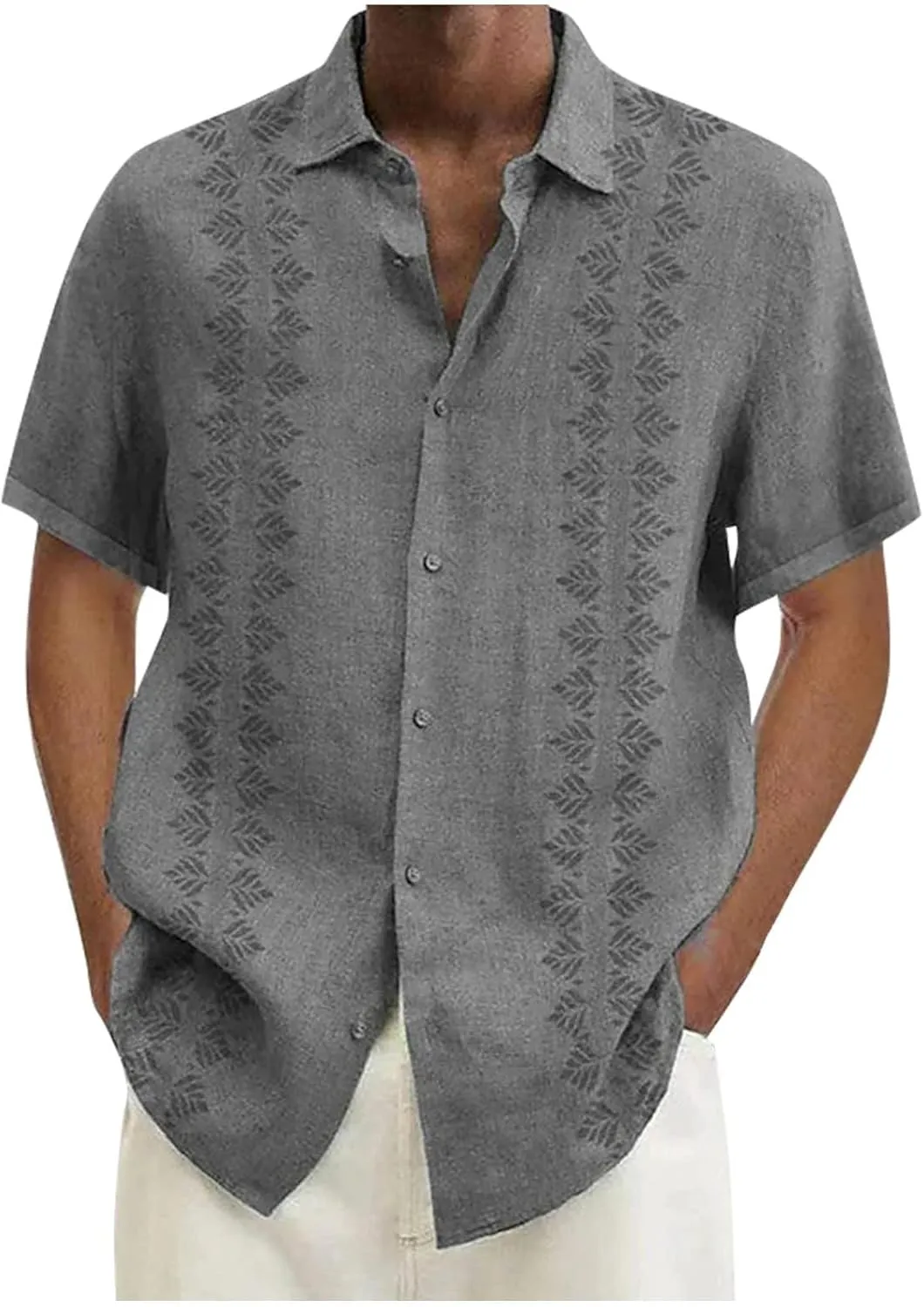 Mens Beach Shirts Down Tropical Holiday Beach Shirts Sleeves Printed Casual Button Down Men Beach Shirt Teal