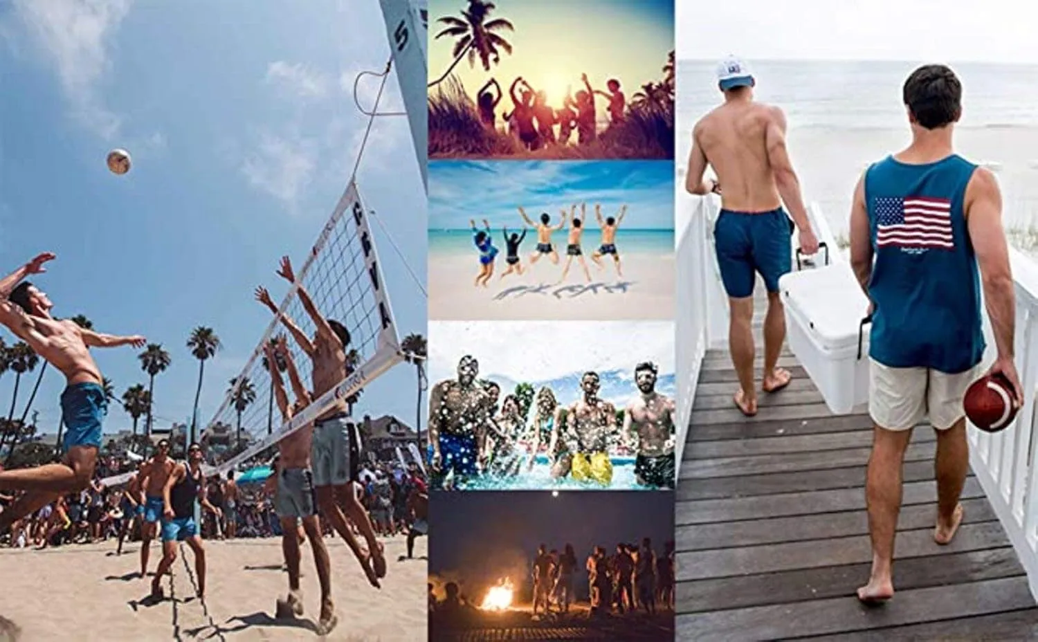 Mens Beach Shorts Novelty Beachwear Pants Beach Half Pants