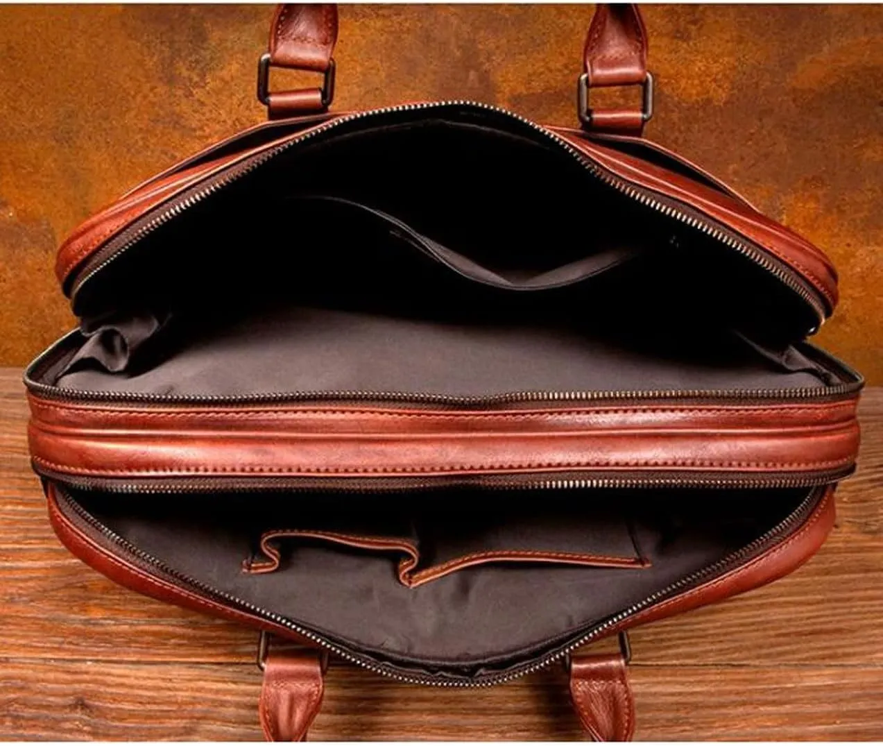 Mens Laptop Bags Handbags Briefcases Genuine Leather Messenger Shoulder Bags Carrying Cases