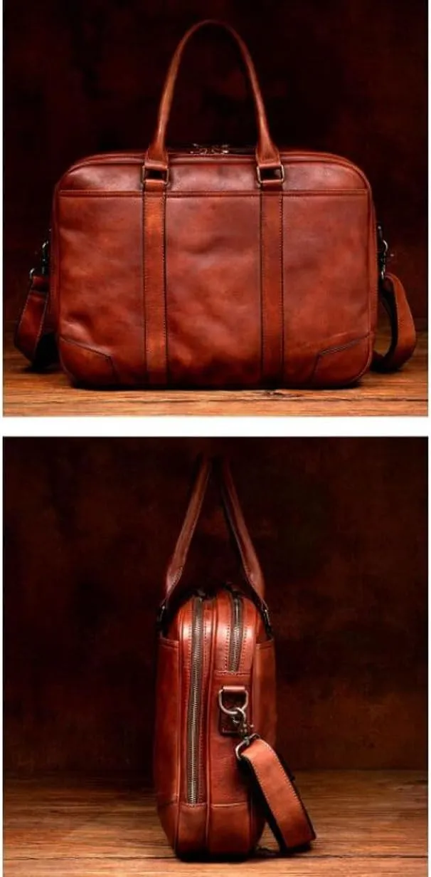 Mens Laptop Bags Handbags Briefcases Genuine Leather Messenger Shoulder Bags Carrying Cases