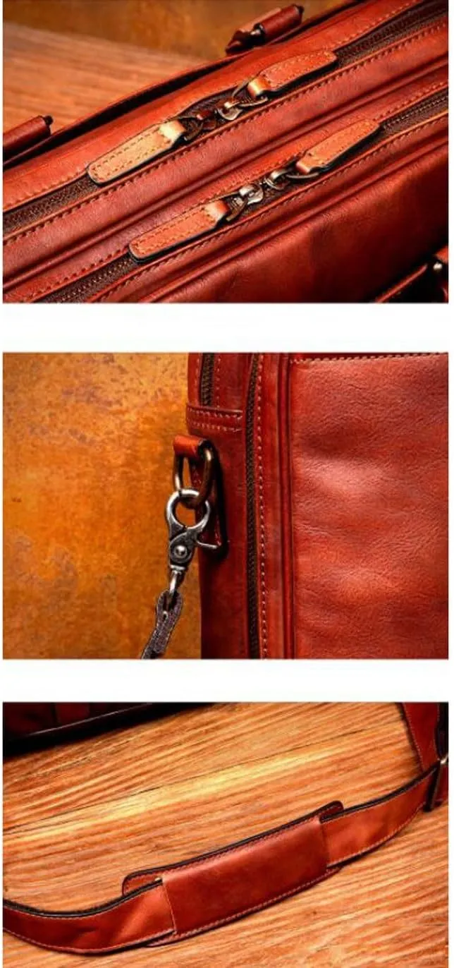 Mens Laptop Bags Handbags Briefcases Genuine Leather Messenger Shoulder Bags Carrying Cases