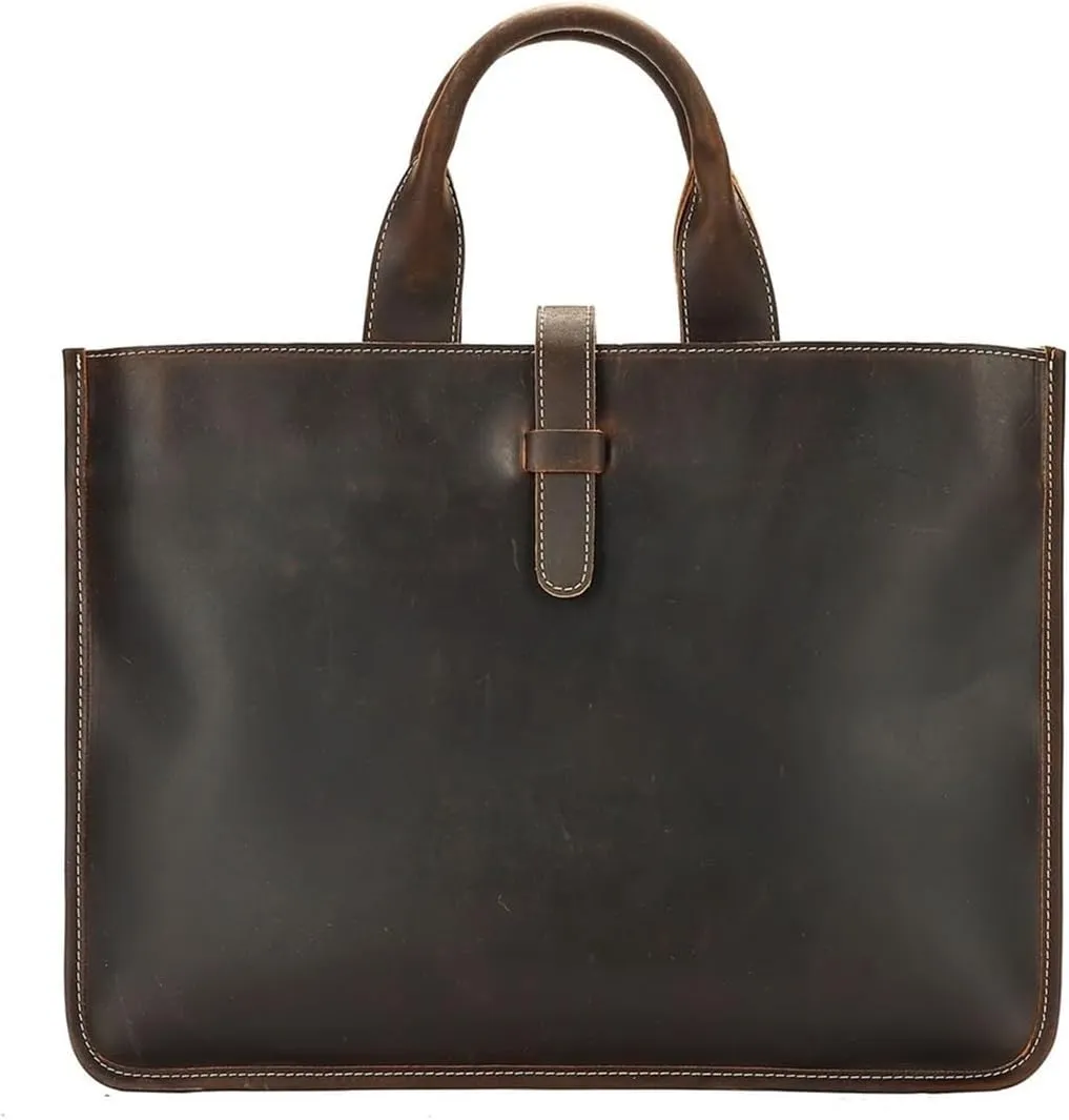 Men's Leather Briefcases Shoulder Bags Men's Vintage Handbags