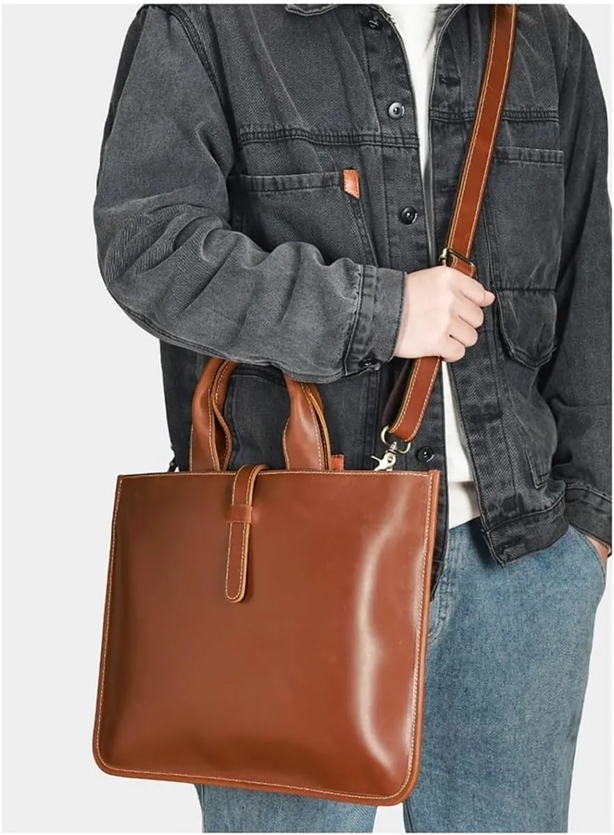 Men's Leather Briefcases Shoulder Bags Men's Vintage Handbags
