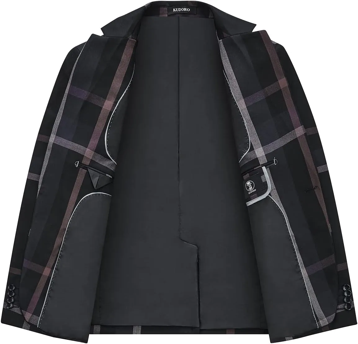Mens Plaid Blazer Sports Coat Casual Slim Fit Checkered Blazer for Men Wedding