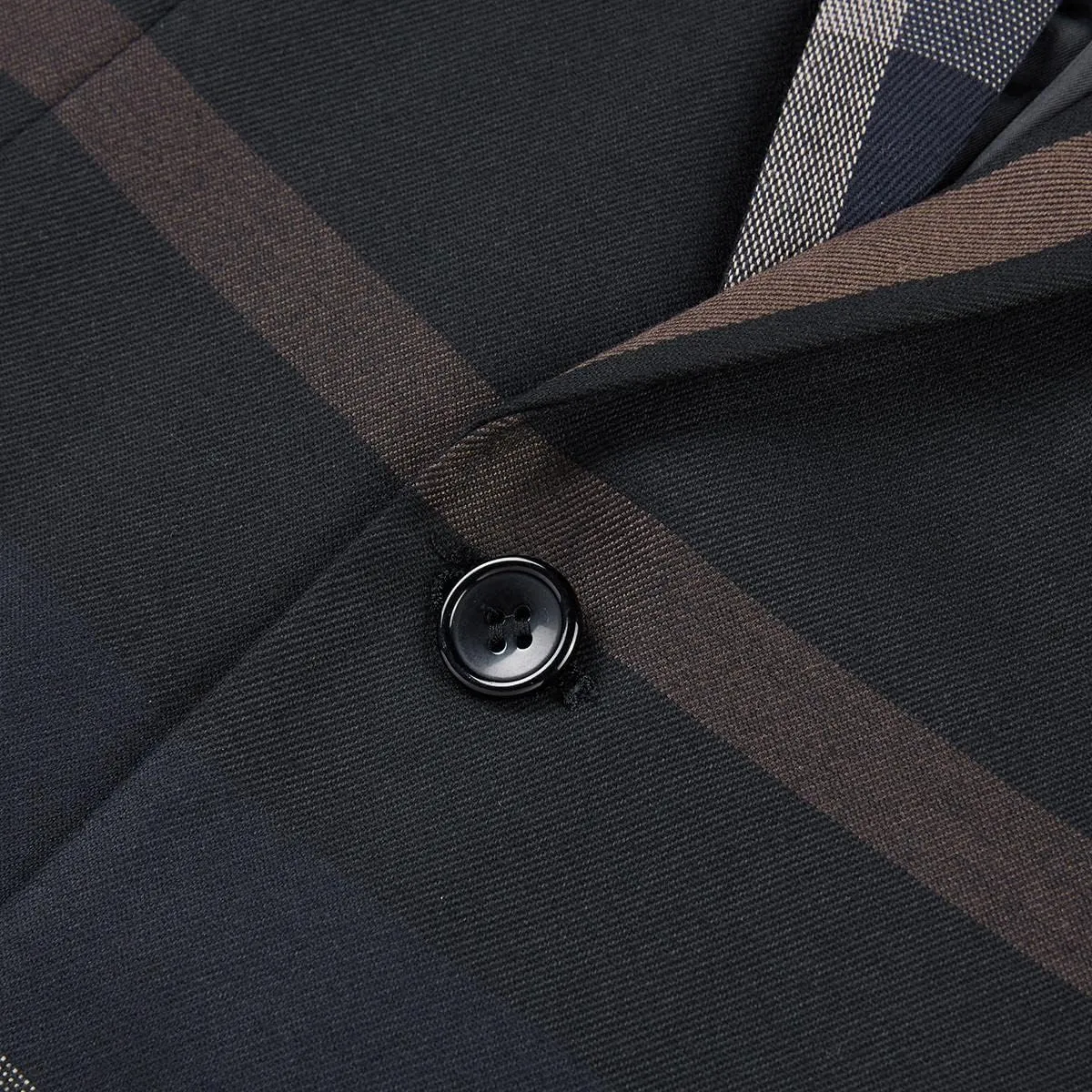 Mens Plaid Blazer Sports Coat Casual Slim Fit Checkered Blazer for Men Wedding