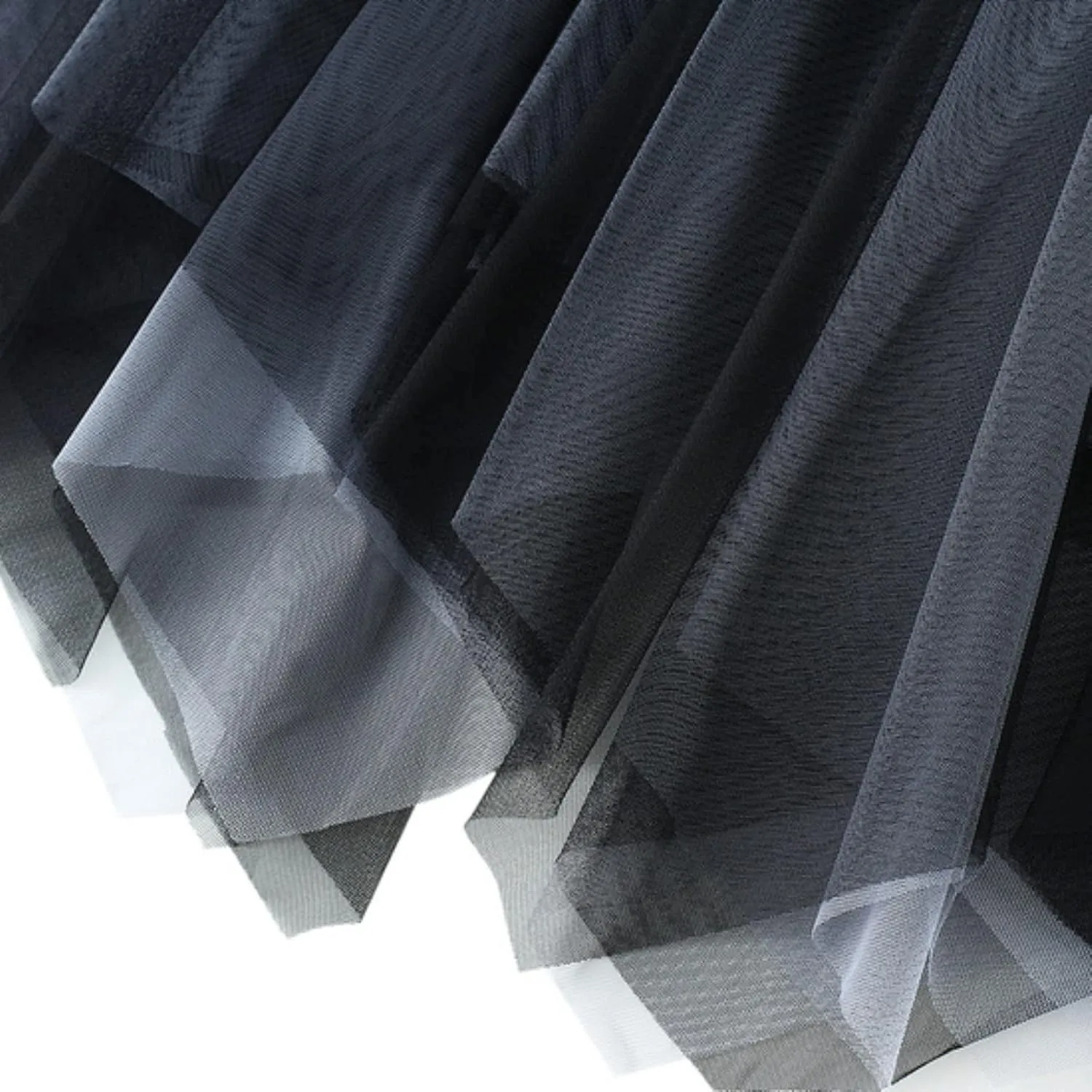 Mesh Layered Midi Irregular Tulle Skirt Women Summer High Waist Up Party Petticoat Skirt Women's Elegant Tutu