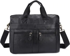 Messenger Bag, Men's Briefcases Leather Lawyer/Office Bag for Men Laptop Bag Leather Briefcases Bag for Documents