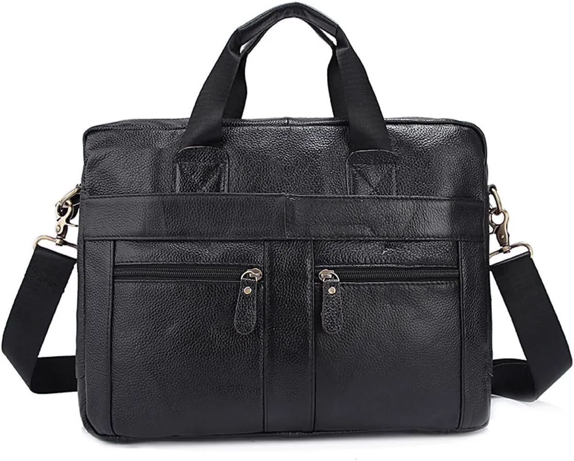 Messenger Bag, Men's Briefcases Leather Lawyer/Office Bag for Men Laptop Bag Leather Briefcases Bag for Documents