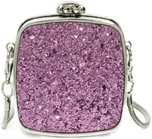 Mini Square Evening Clutch Purse Acrylic Crossbody Bag, Gold Metal Frame, Chain Strap