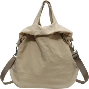 Multi Hobo Bags Nylon Shoulder Crossbody Bag for Women, Totes Handbags for Gym Work Traveling (Black)
