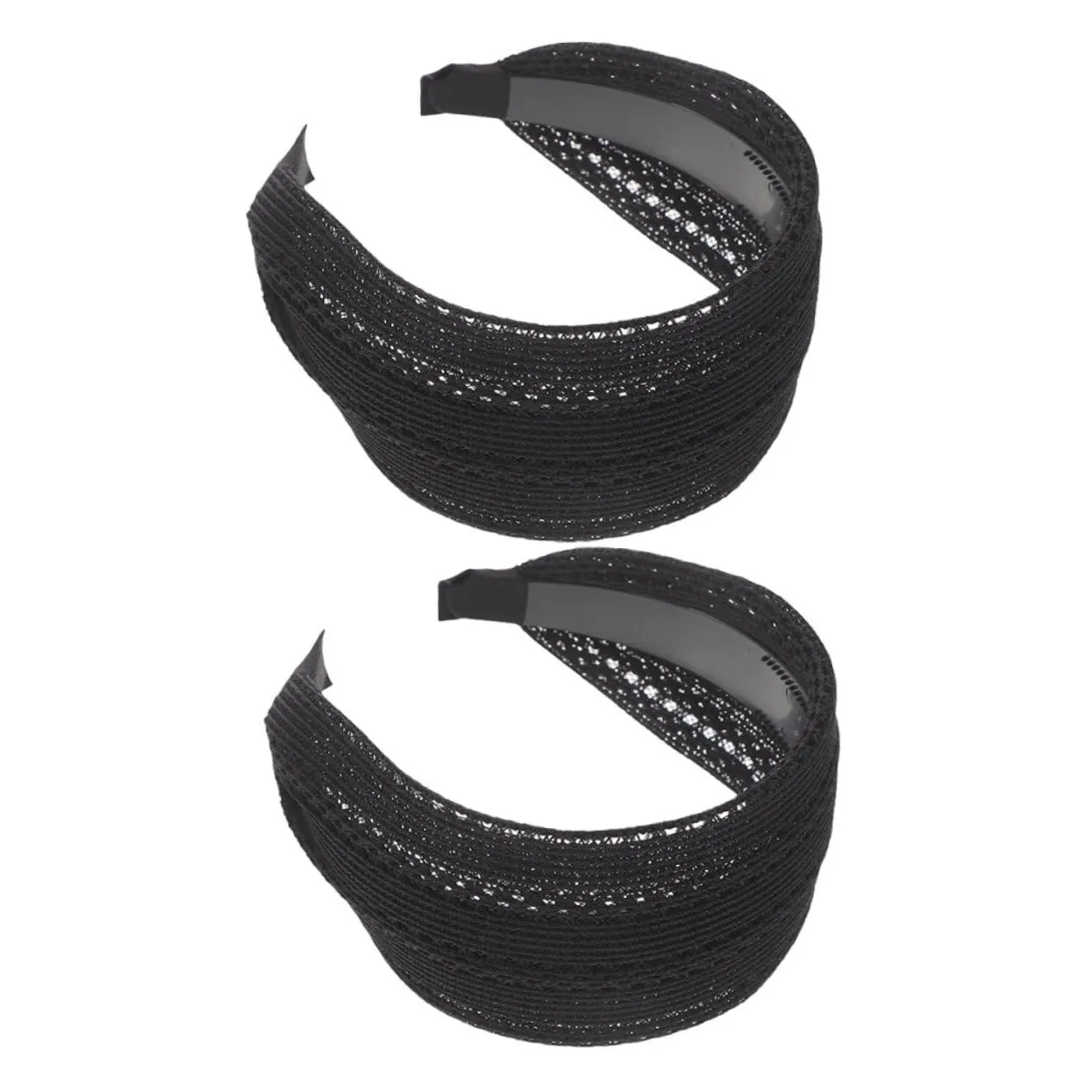 NOLITOY Thick Headbands Non-slip Mesh Face Washing Headband Set Wide Boho Hair Bands for Women Vintage Hair Accessories