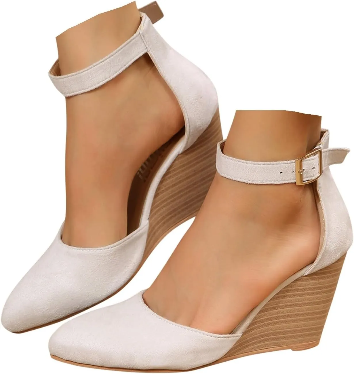 Orthopedic Platform Wedge Sandals for Women Summer Dressy, Closed Toe Ankle Strap Sandals Beach Comfortable Shoes