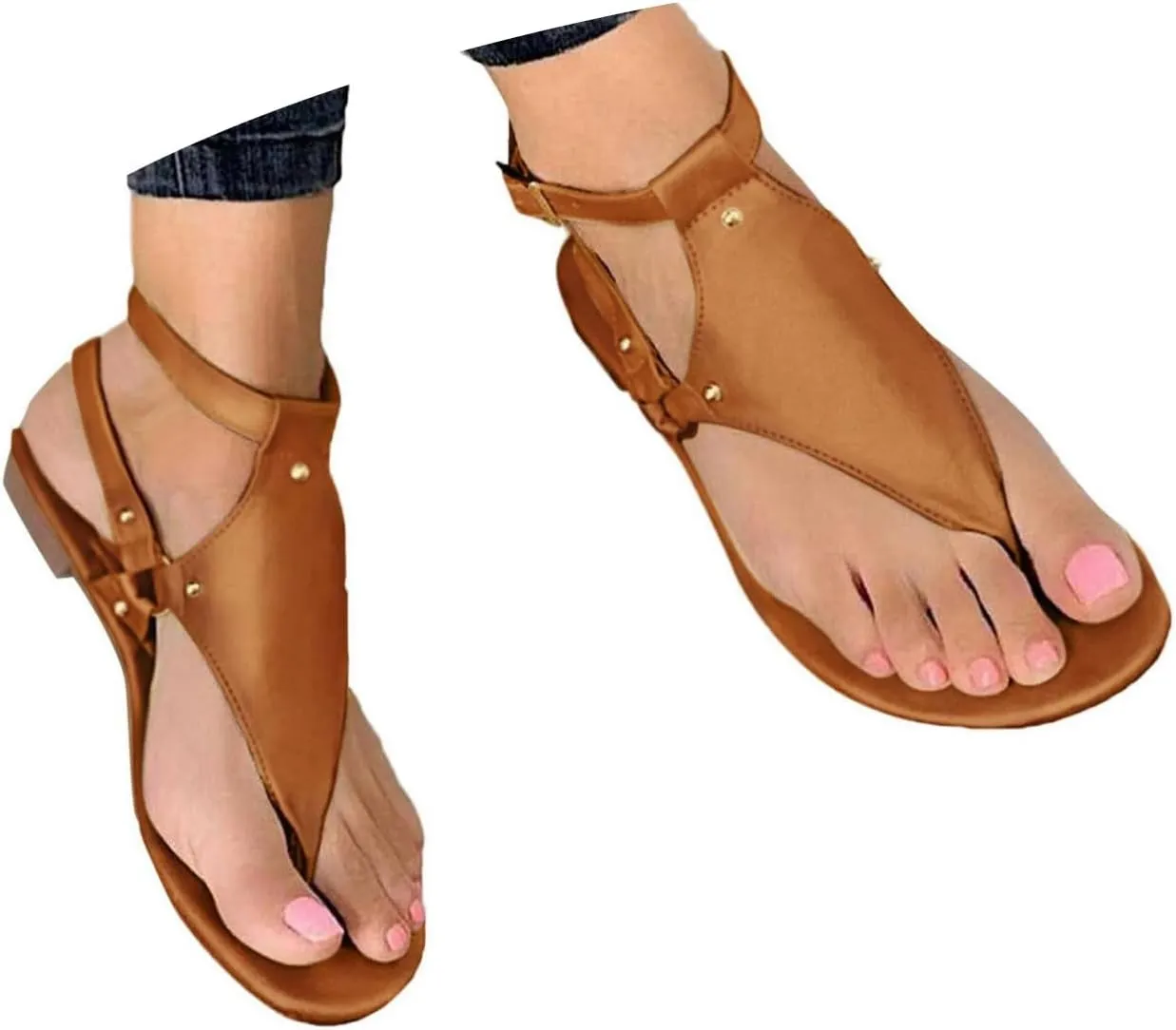 Orthopedic Sandals For Women Thong Sandals For Women Orthodontic Open Toe Shoes Beach Flats Ladies Buckle Strap Slides