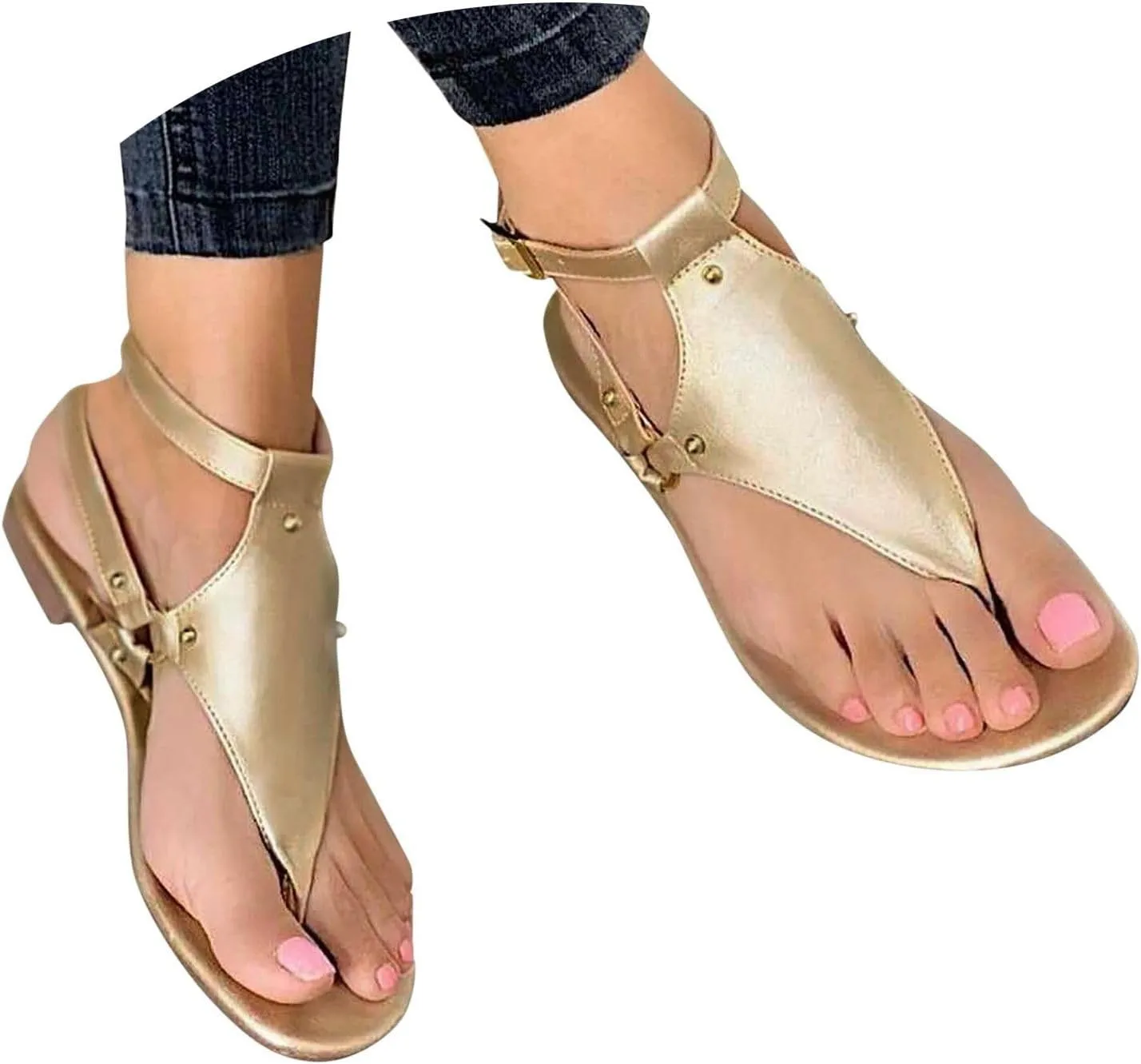 Orthopedic Sandals For Women Thong Sandals For Women Orthodontic Open Toe Shoes Beach Flats Ladies Buckle Strap Slides