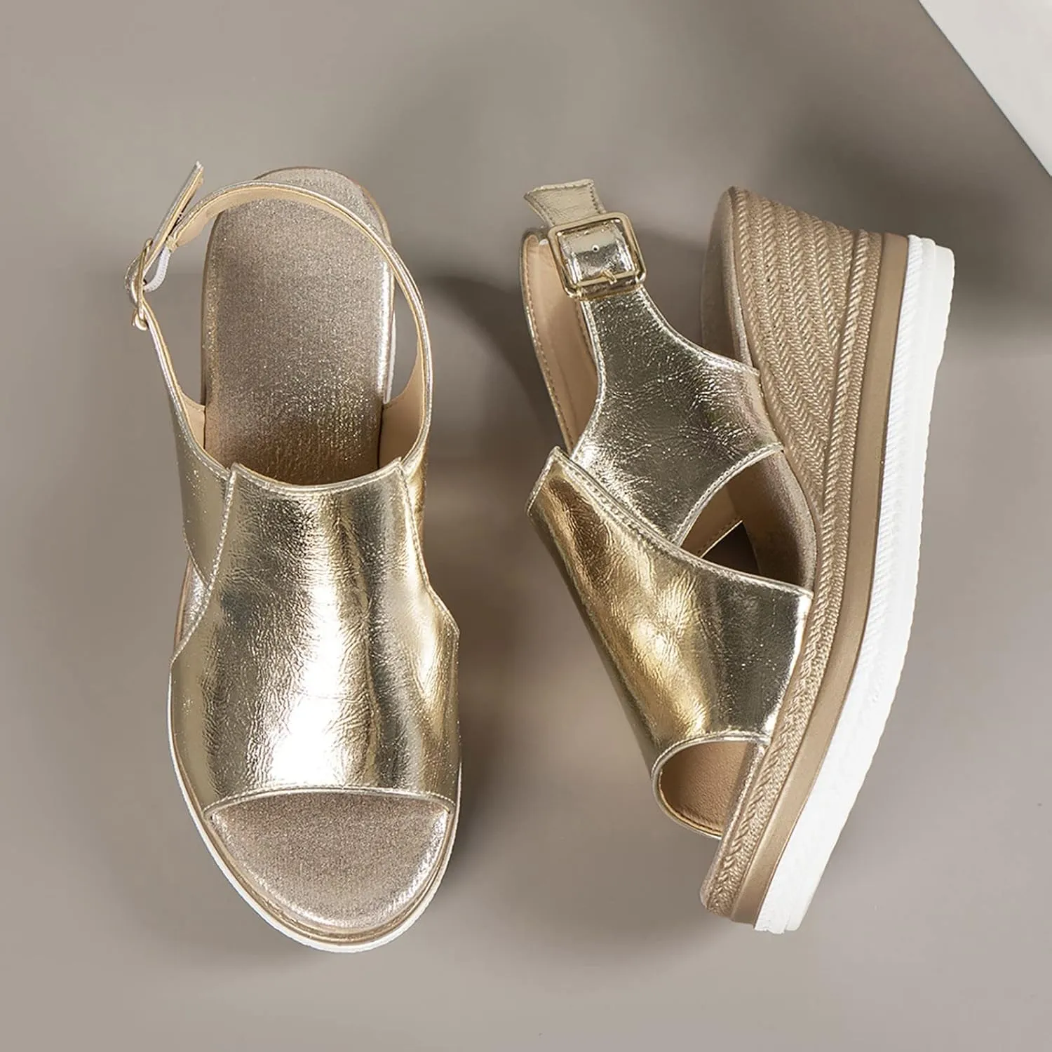Orthopedic Wedge Sandals for Women 2025,Open Toe Summer Dressy Comfortable Low Wedges Casual Slip On Strappy Fashion Platform Shoes