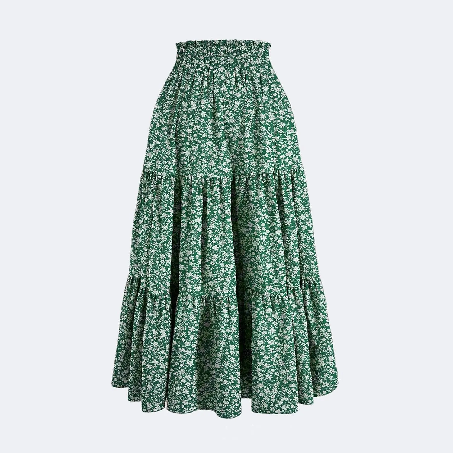 Petite Midi Skirt Maxi Spring Flowy Boho Comfy Tiered Western Pleated Midi Skirts for Women