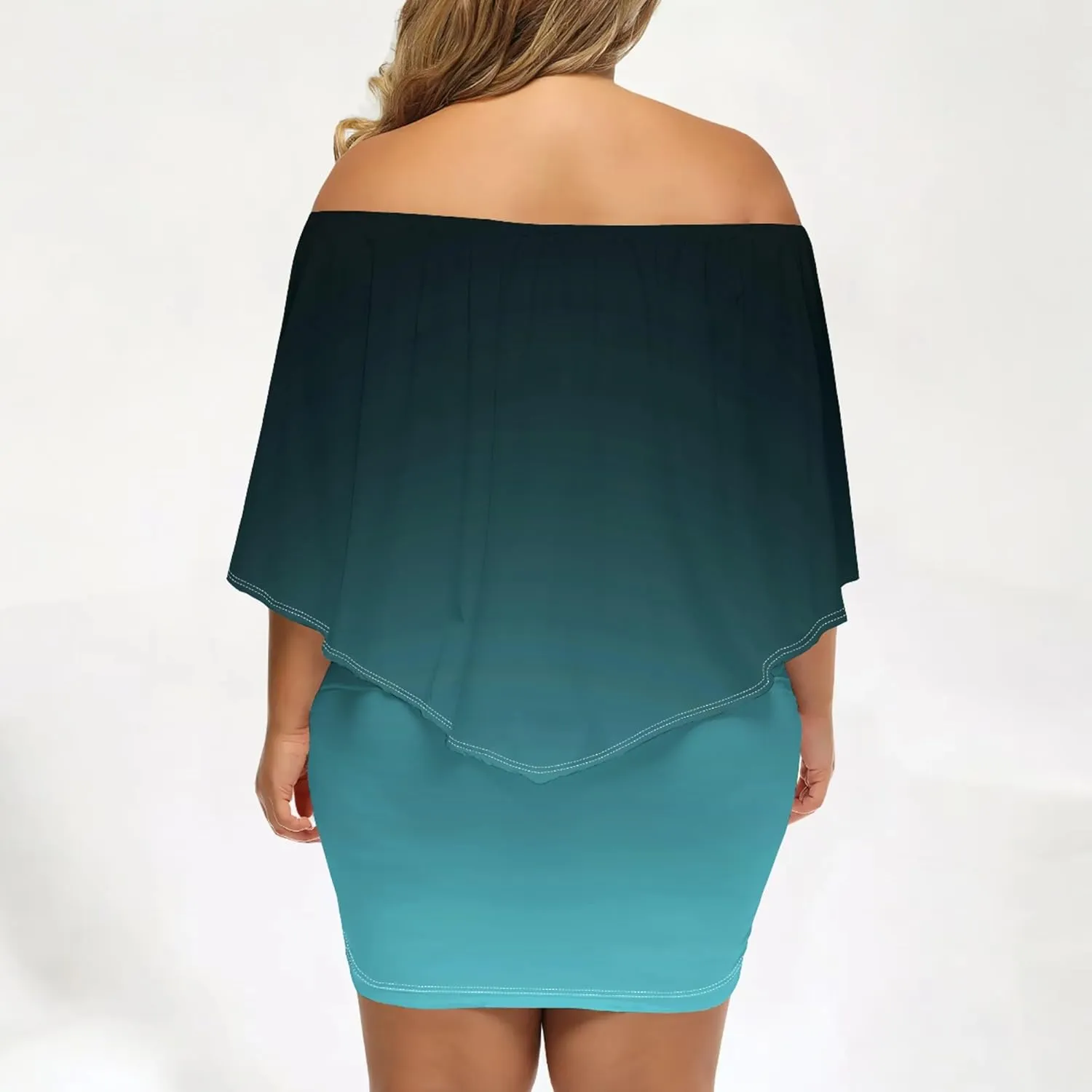 Plus Size Wedding Guest Dress Strapless Off Shoulder Ruched Bodycon Ruffles Sexy Wrap Elegant Mini Party Cocktail Club Dress