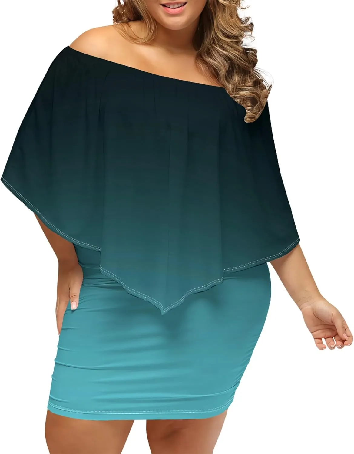 Plus Size Wedding Guest Dress Strapless Off Shoulder Ruched Bodycon Ruffles Sexy Wrap Elegant Mini Party Cocktail Club Dress