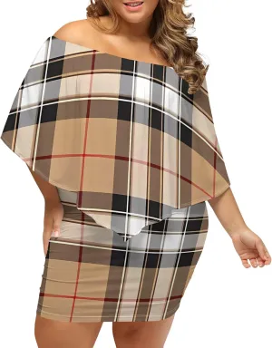 Plus Size Wedding Guest Dress Strapless Off Shoulder Ruched Bodycon Ruffles Sexy Wrap Elegant Mini Party Cocktail Club Dress