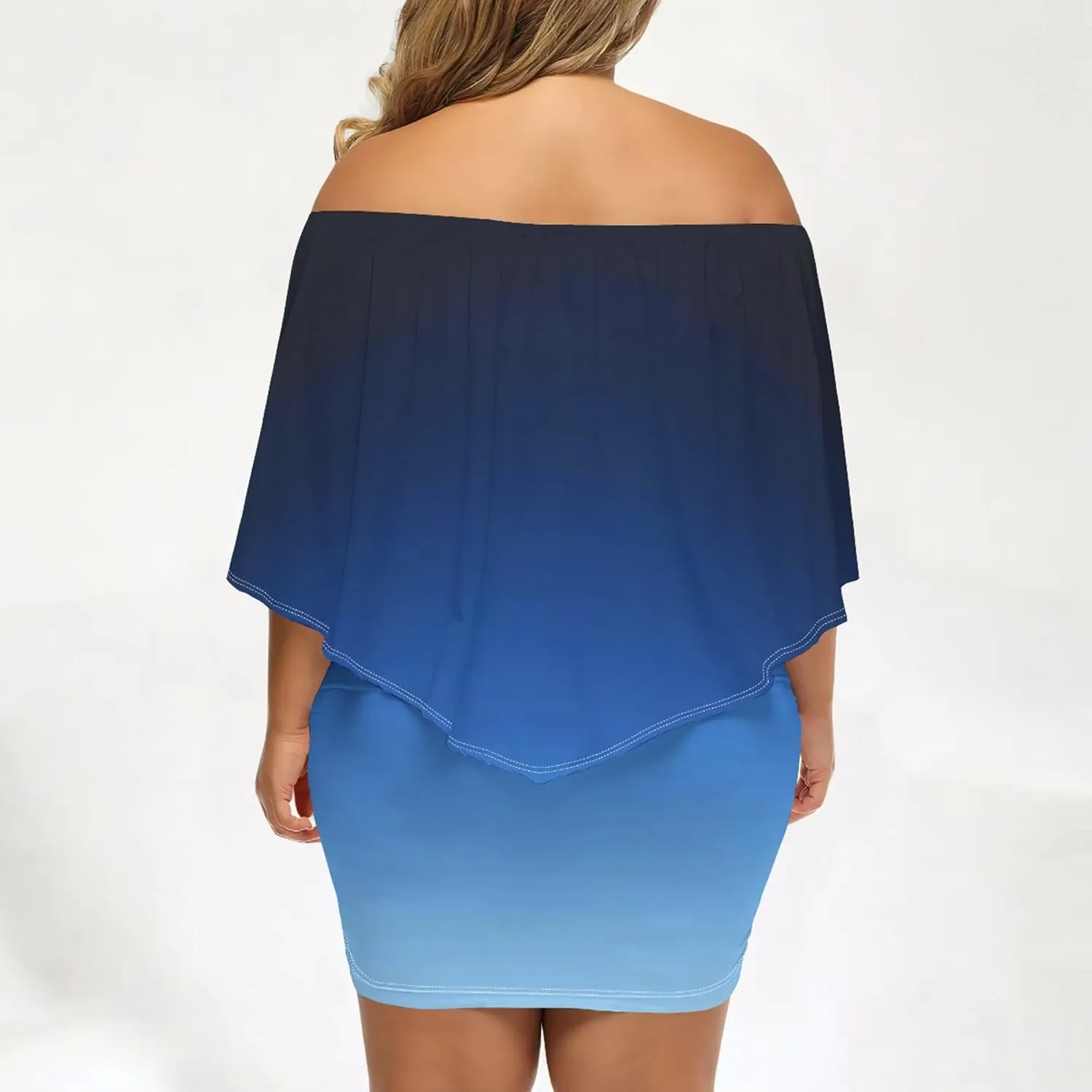 Plus Size Wedding Guest Dress Strapless Off Shoulder Ruched Bodycon Ruffles Sexy Wrap Elegant Mini Party Cocktail Club Dress